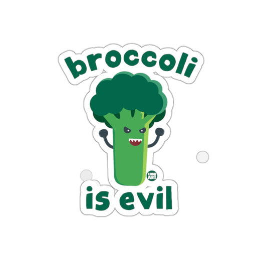 Broccoli is Evil Funny Cartoon Illustration Sticker