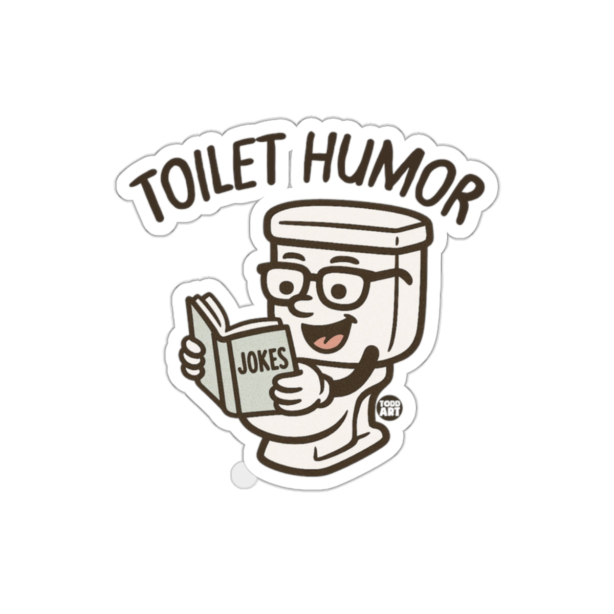 Toilet Humor Reading Jokes Cartoon Design Stickers