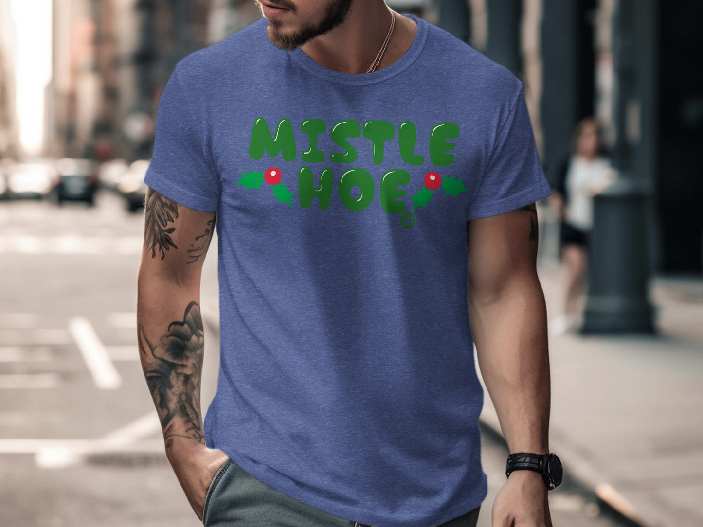 Mistle Hoe Fun Christmas Holiday Graphic Tee Shirt