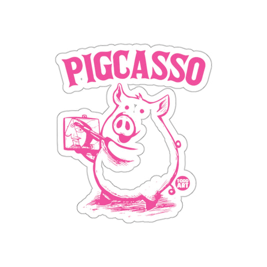 Pigcasso Artist Animal Graphic Painting With Todd Art Stickers