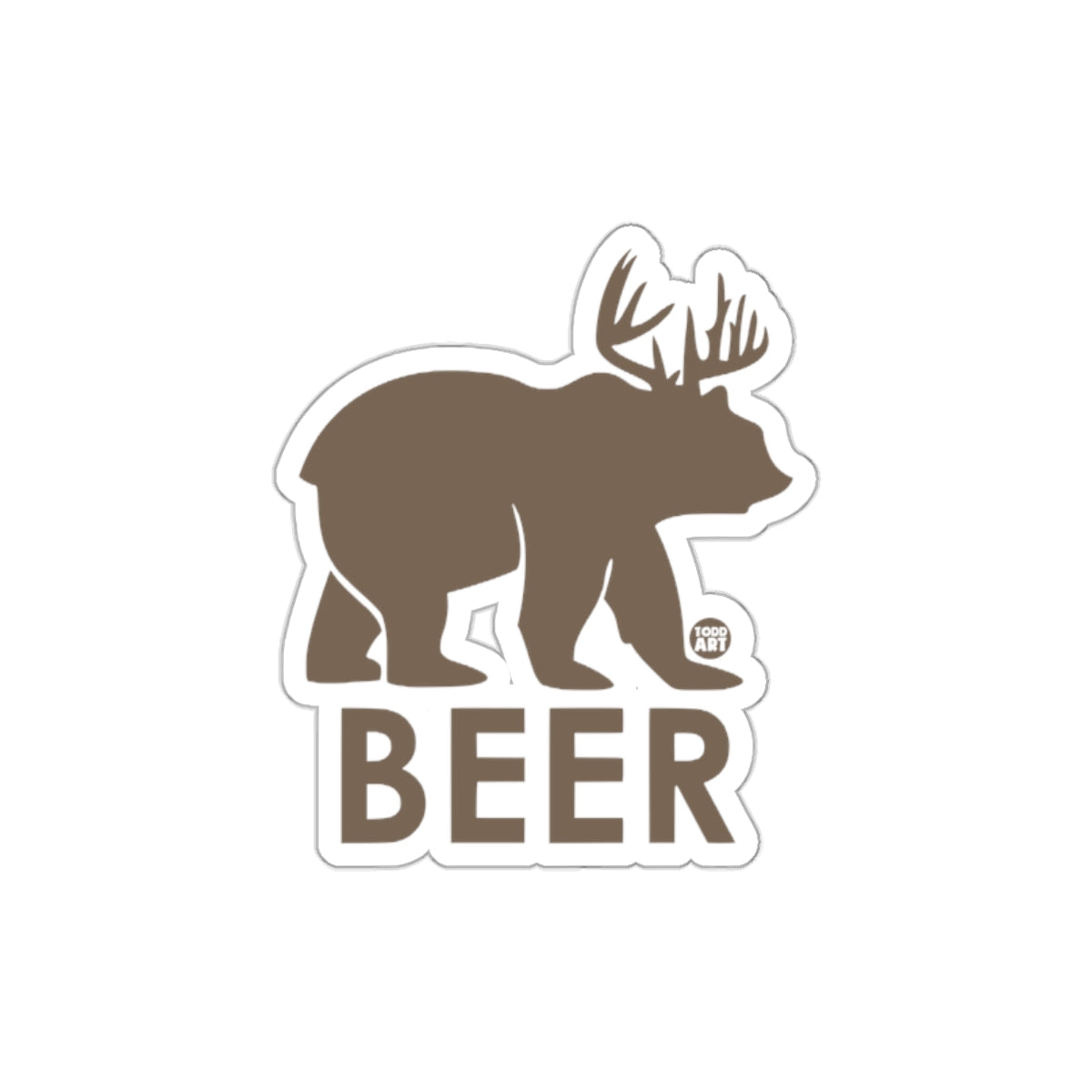 Funny Bear Beer Sticker for Craft Beer Enthusiasts