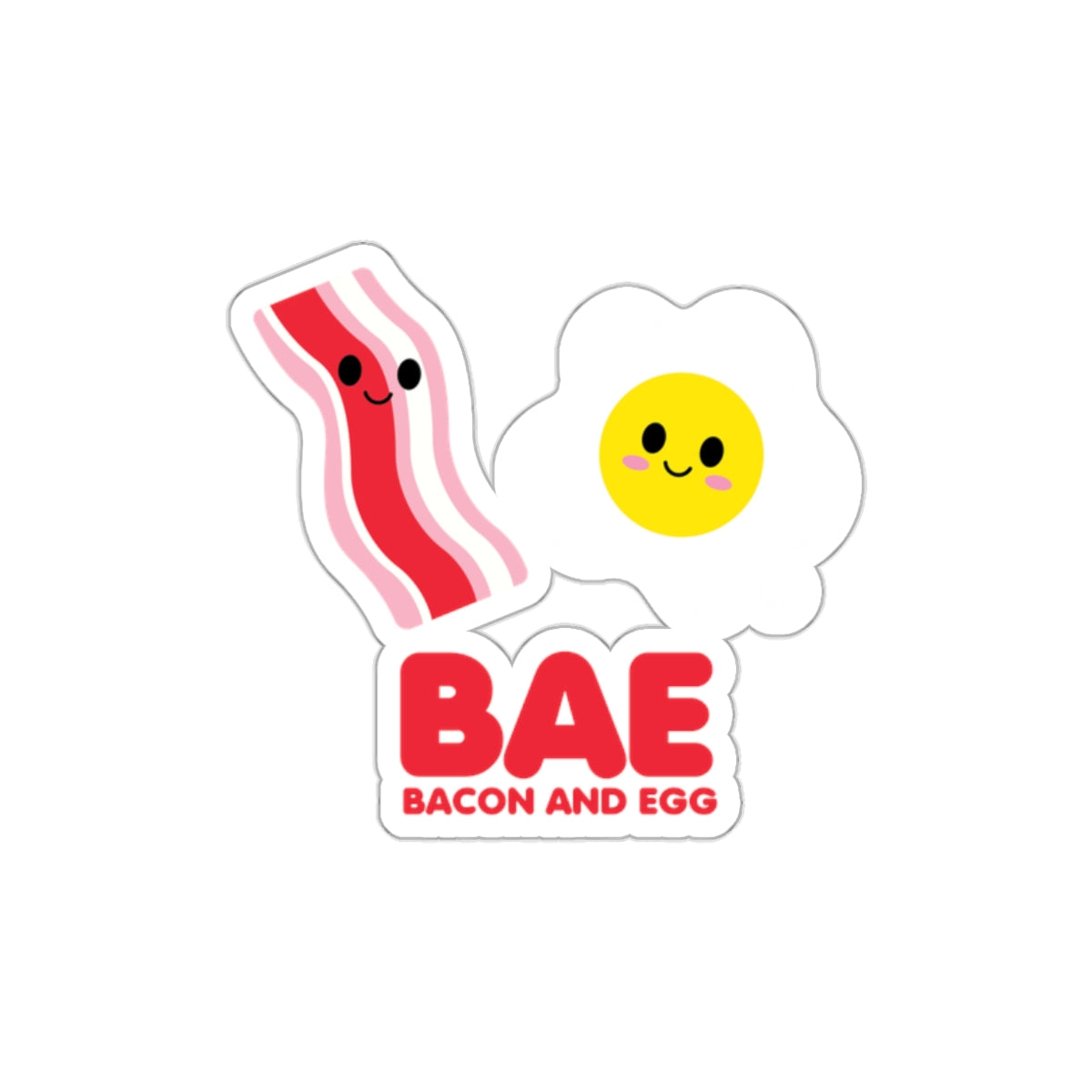 BAE Bacon and Egg Cartoon Sticker Product