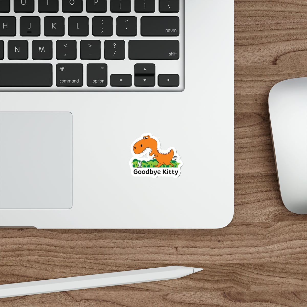 Goodbye Kitty Dinosaur Sticker for Laptops or Notebooks