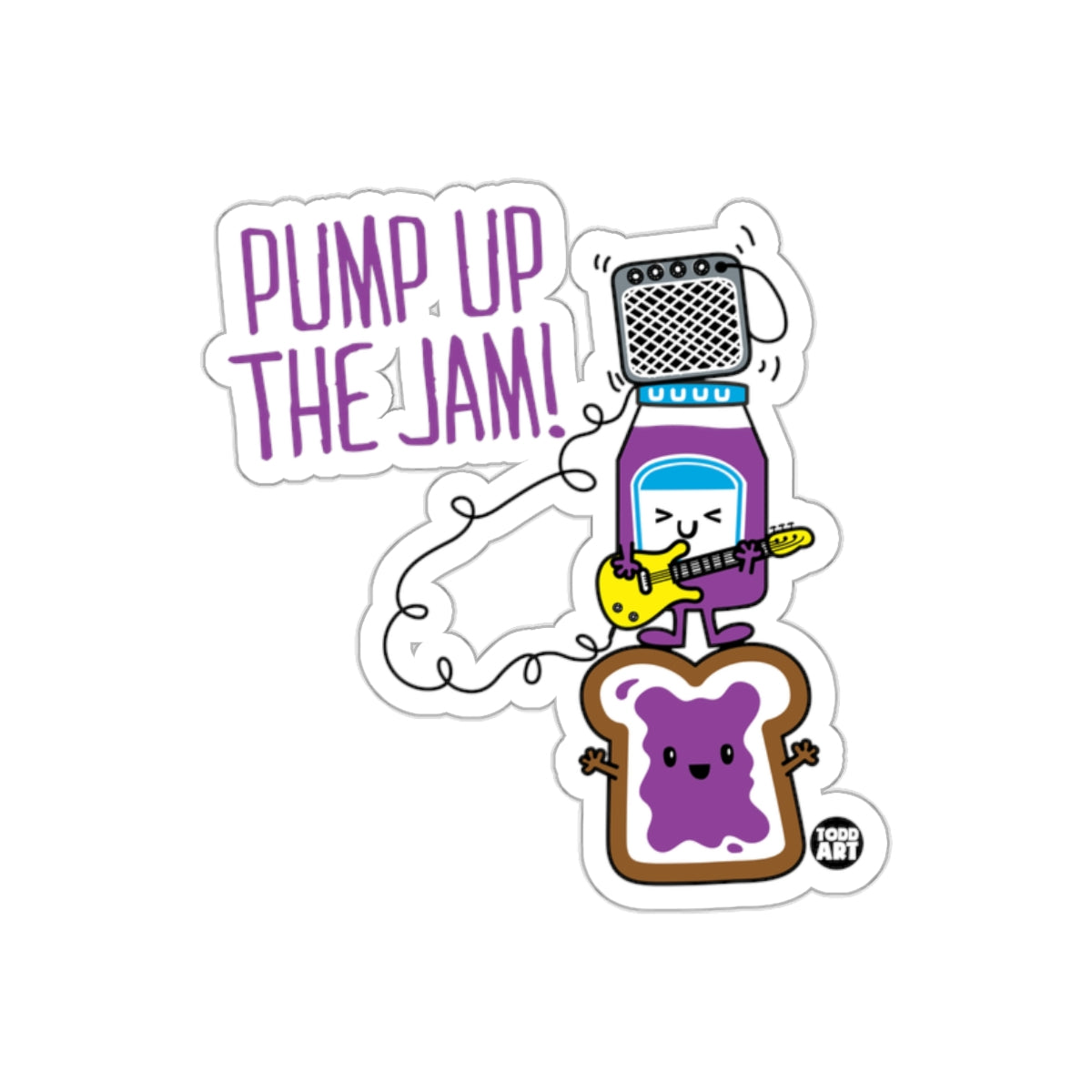 Pump Up The Jam Funny Food And Music Lover sticker
