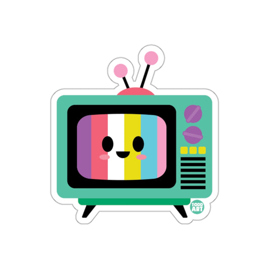 Cute Retro TV Colorful Smiling Face Sticker Product