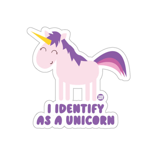 I Identify As A Unicorn Cute Sticker Decal Accessory