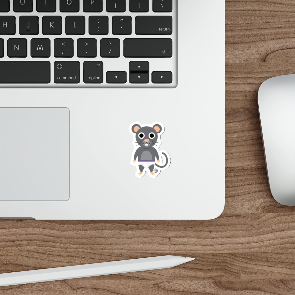 Cute Cartoon Mouse Sticker for Laptops and Notebooks