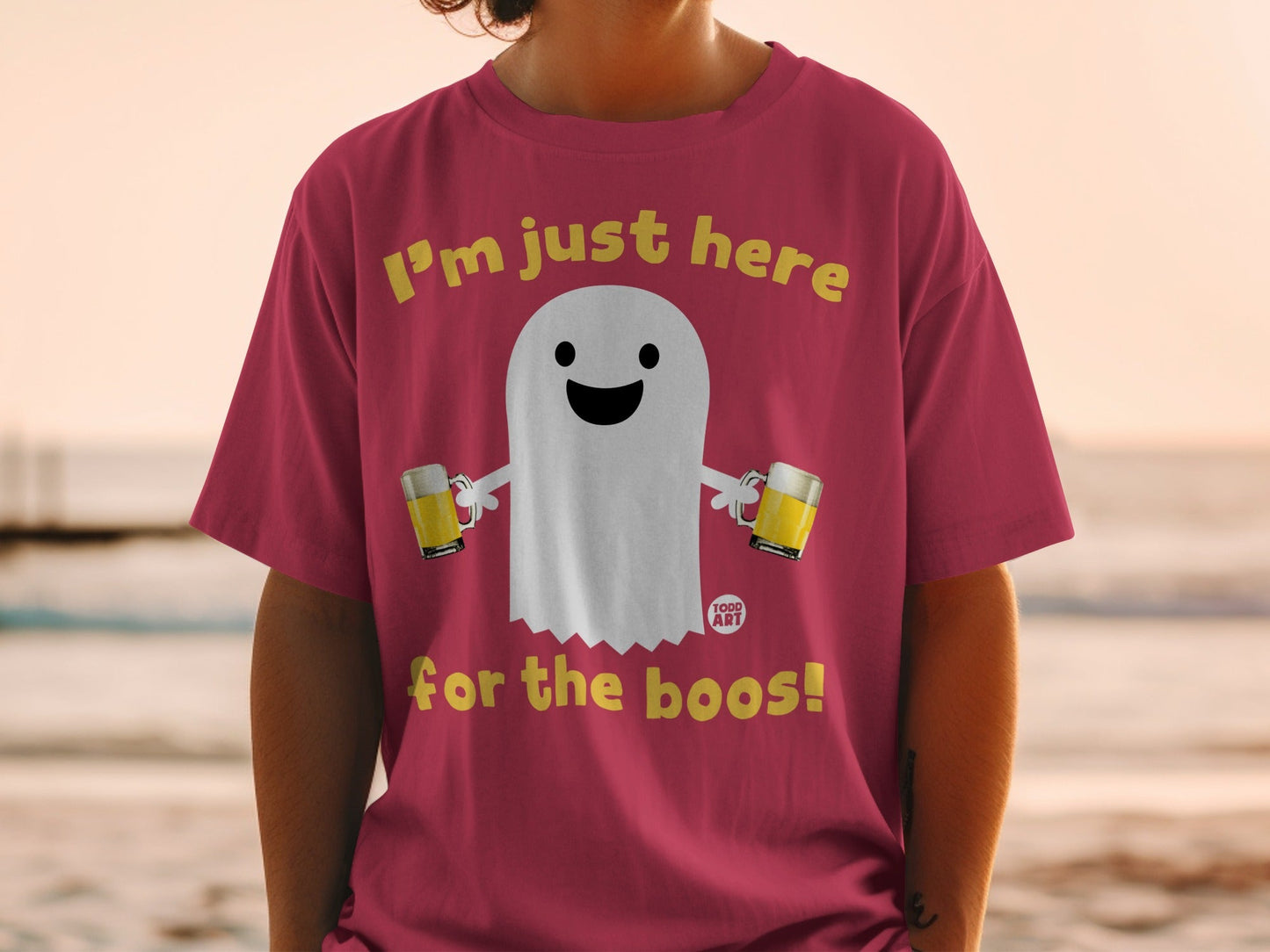 I'm Just Here for the Boos Ghost T-shirt