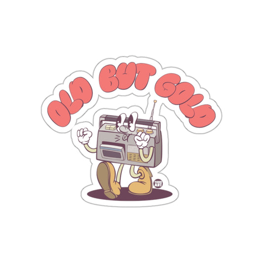Old but Gold Cartoon Radio Character Design Stickers