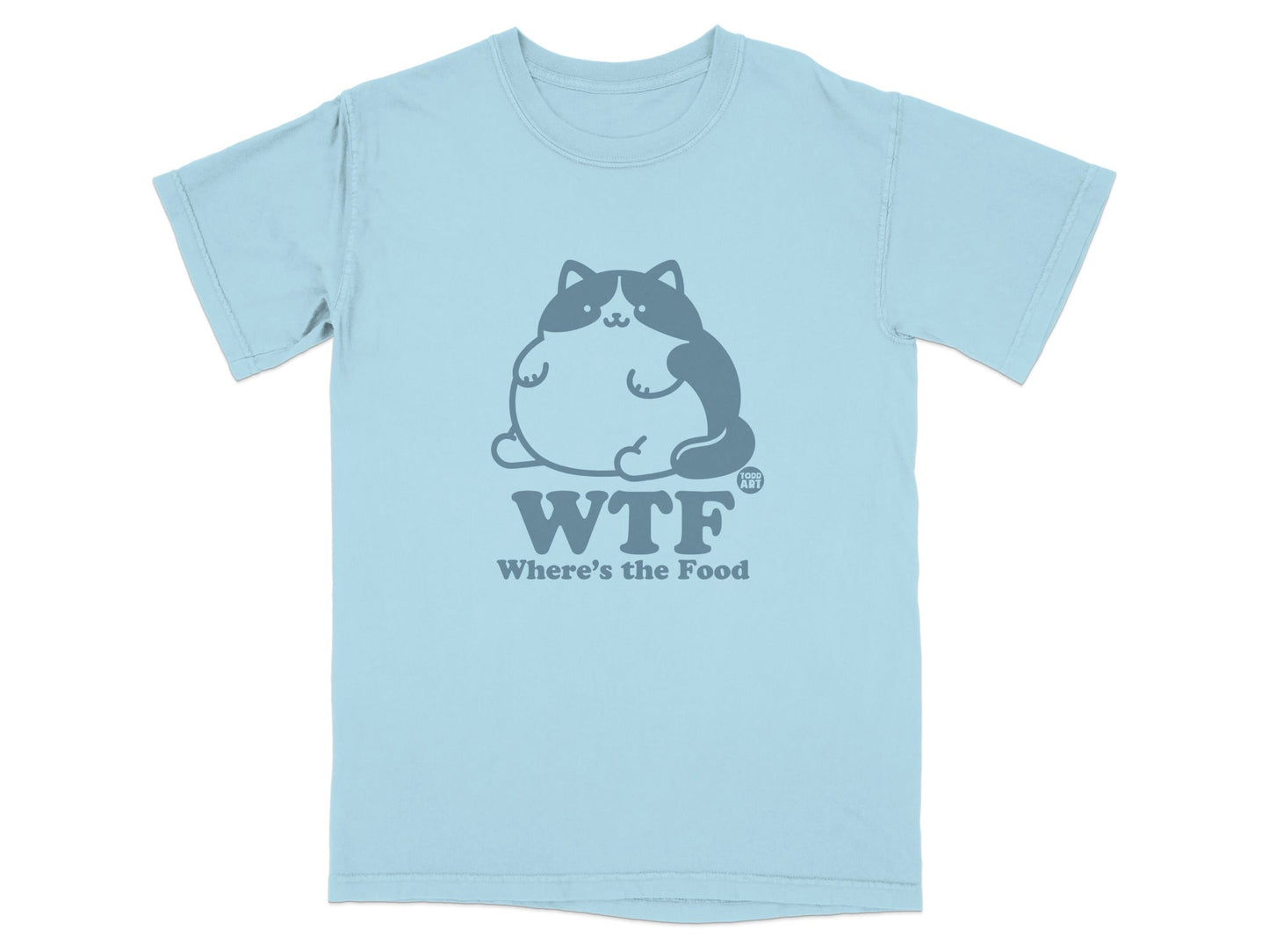 WTF Where's the Food Cute Cat Graphic T-Shirt