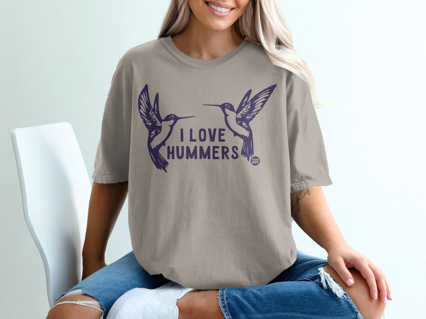 I Love Hummers Graphic Design T-shirt for Hummingbird Lovers