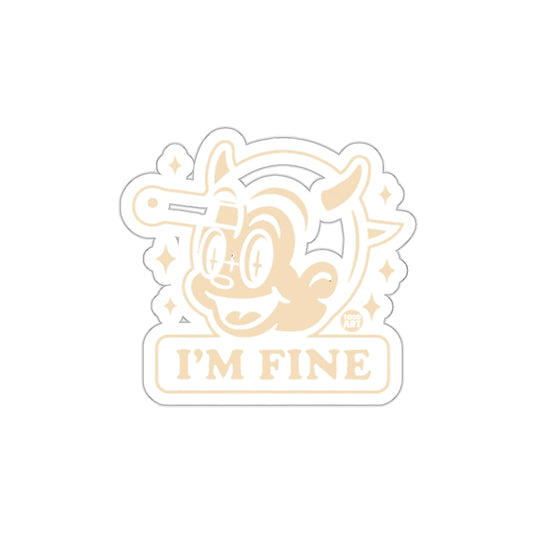 I'm Fine Cartoon Character Sticker Artwork