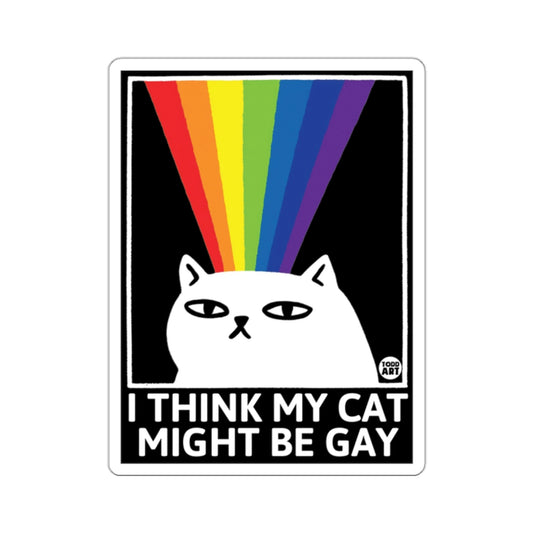 I Think My Cat Might Be Gay Rainbow Cat product type
