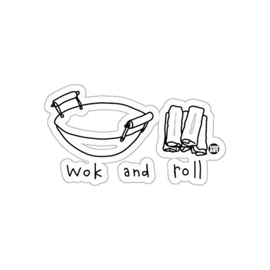 Wok and Roll Sticker with Fun Cooking Illustration