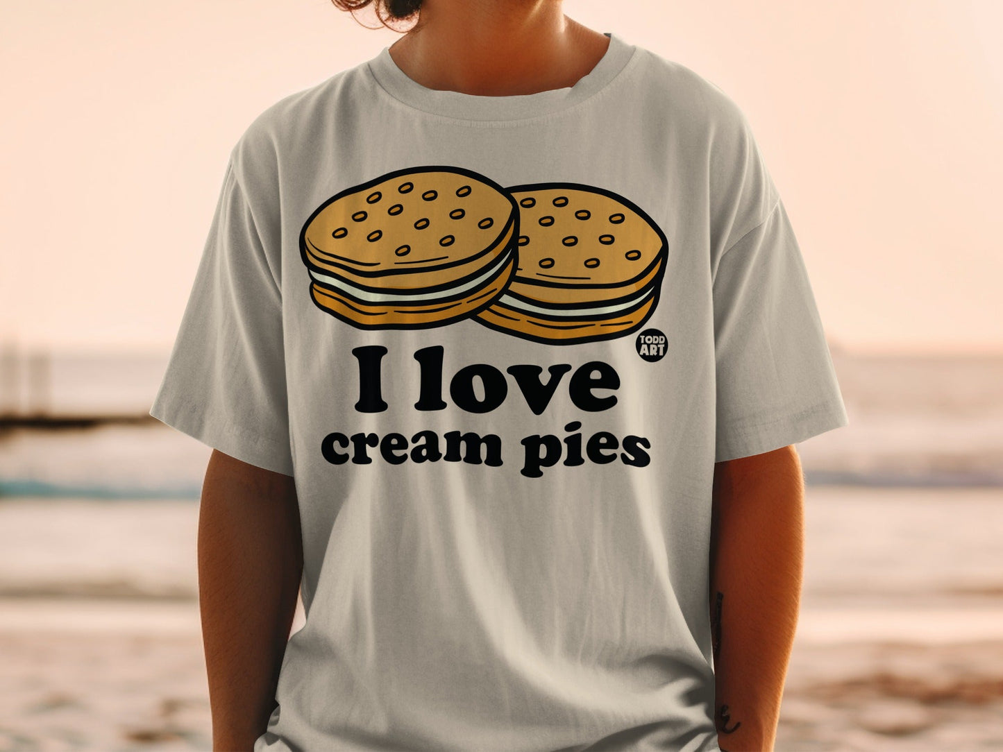 I Love Cream Pies Graphic Tee Shirt Todd Art Design