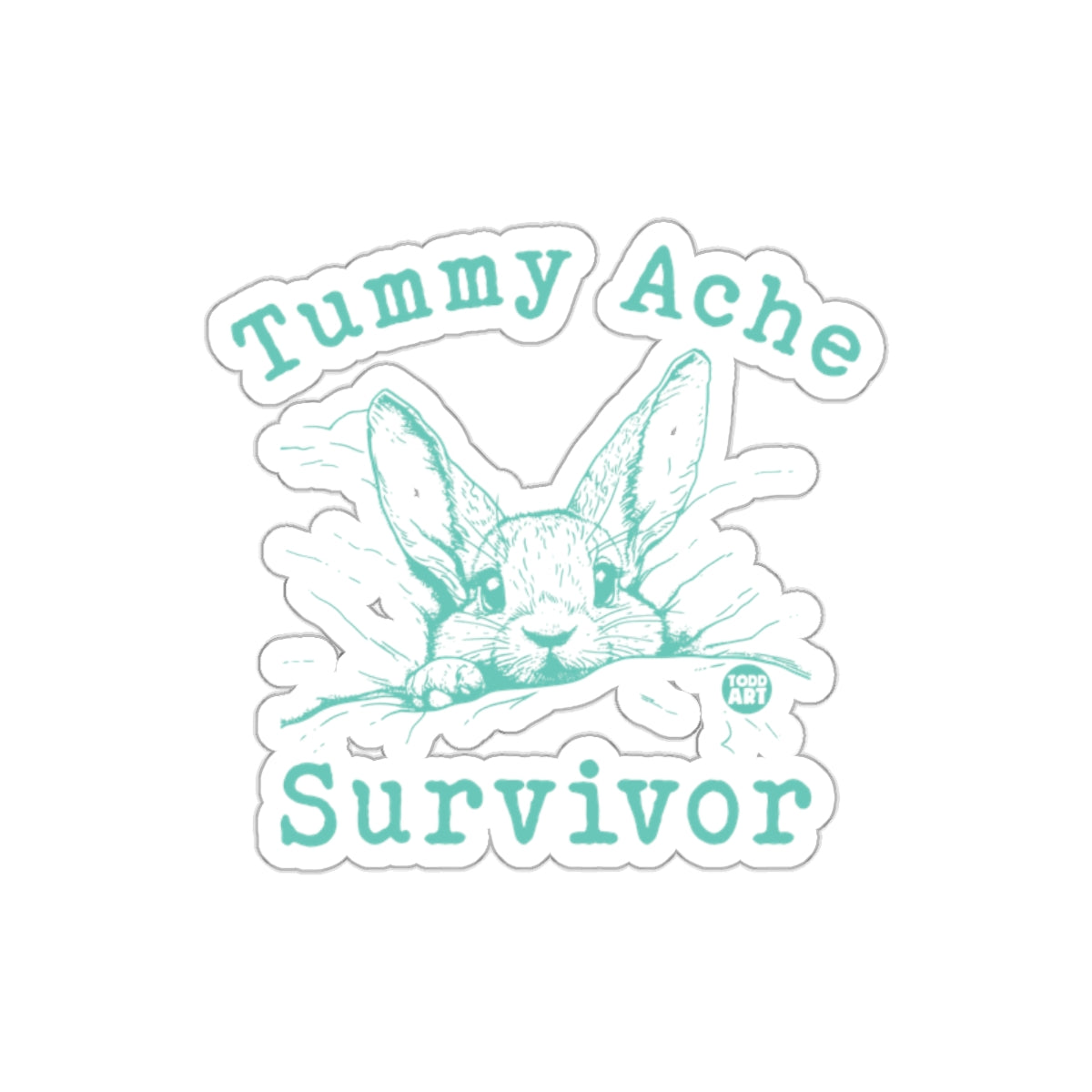 Tummy Ache Survivor Sticker Perfect for Laptops