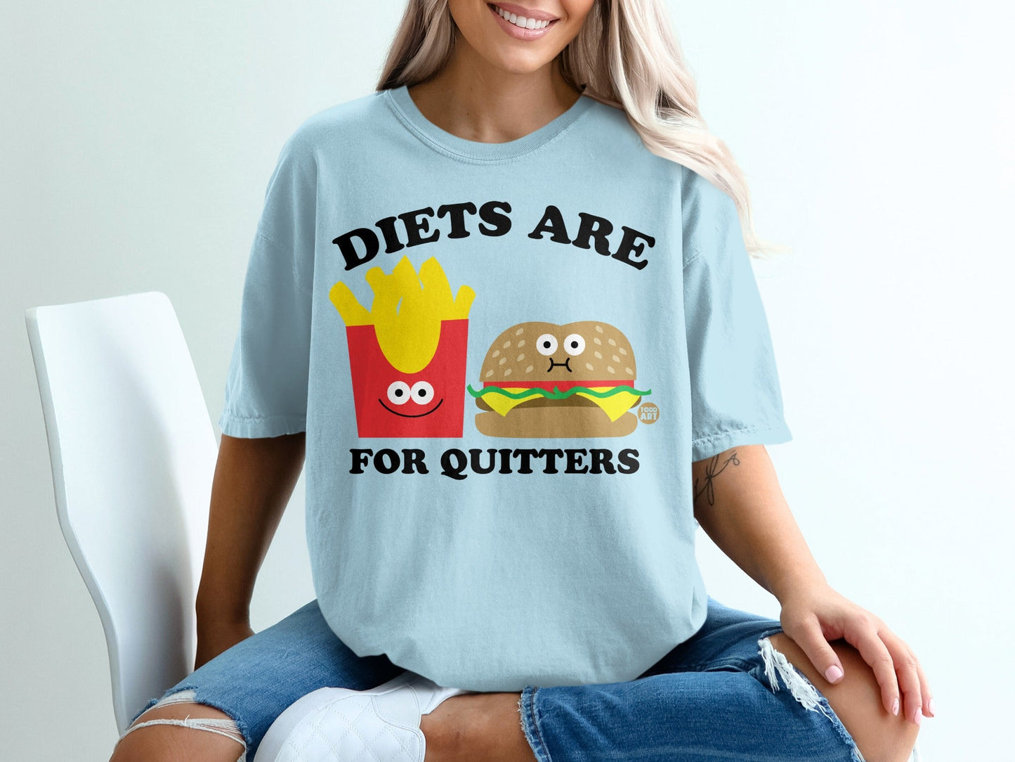 Diets Are For Quitters Funny Graphic T-shirt