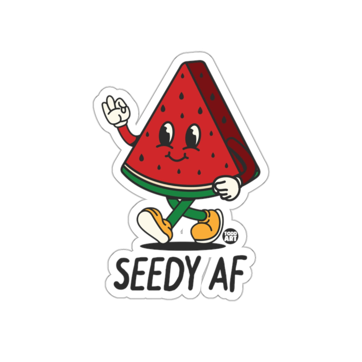 Seedy AF Cool Watermelon Character Sticker Graphic