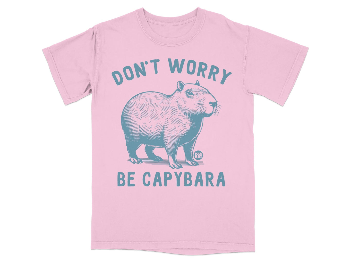 Don't Worry Be Capybara Graphic Tee Shirt