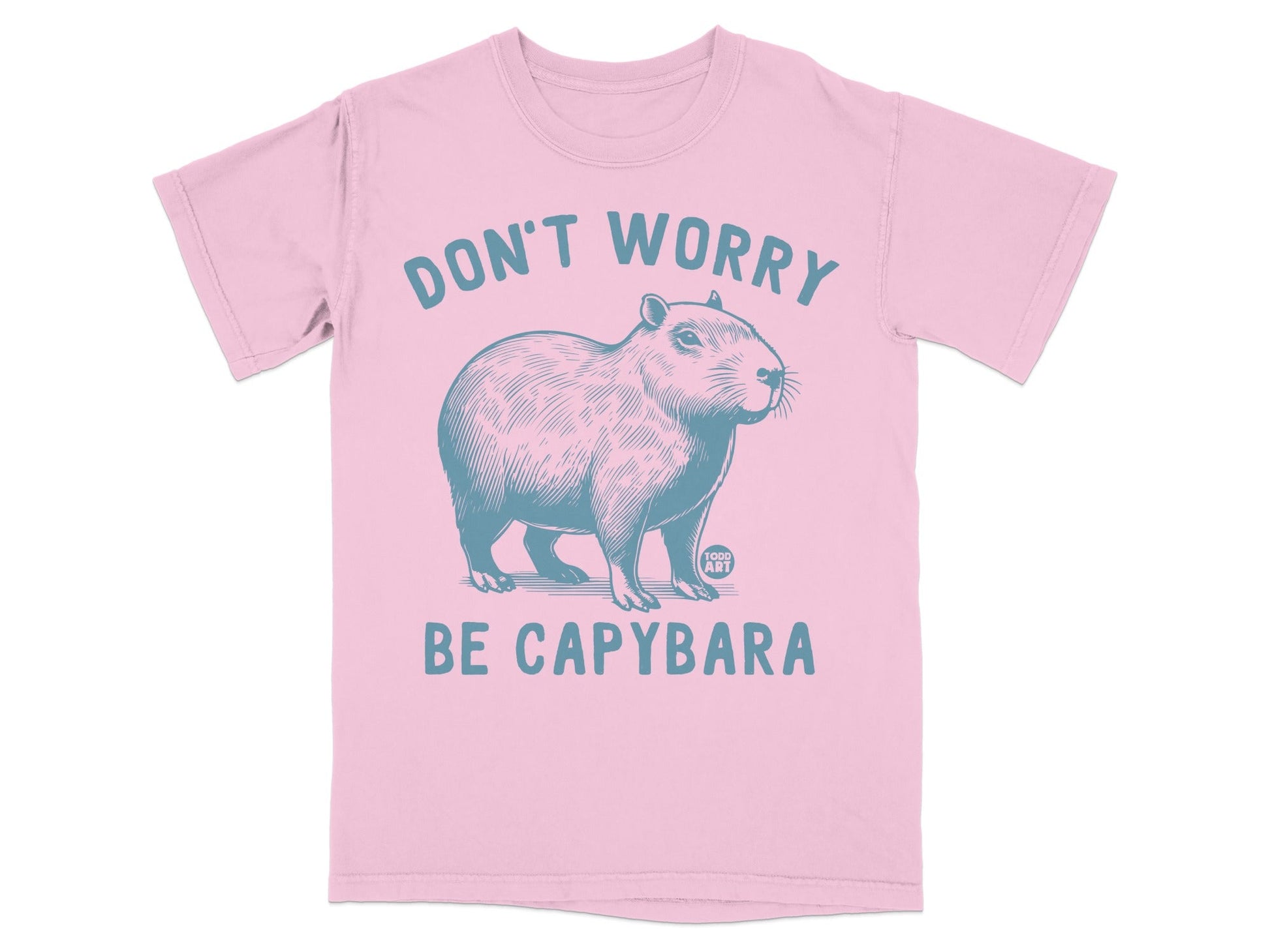 Don't Worry Be Capybara Graphic Tee Shirt