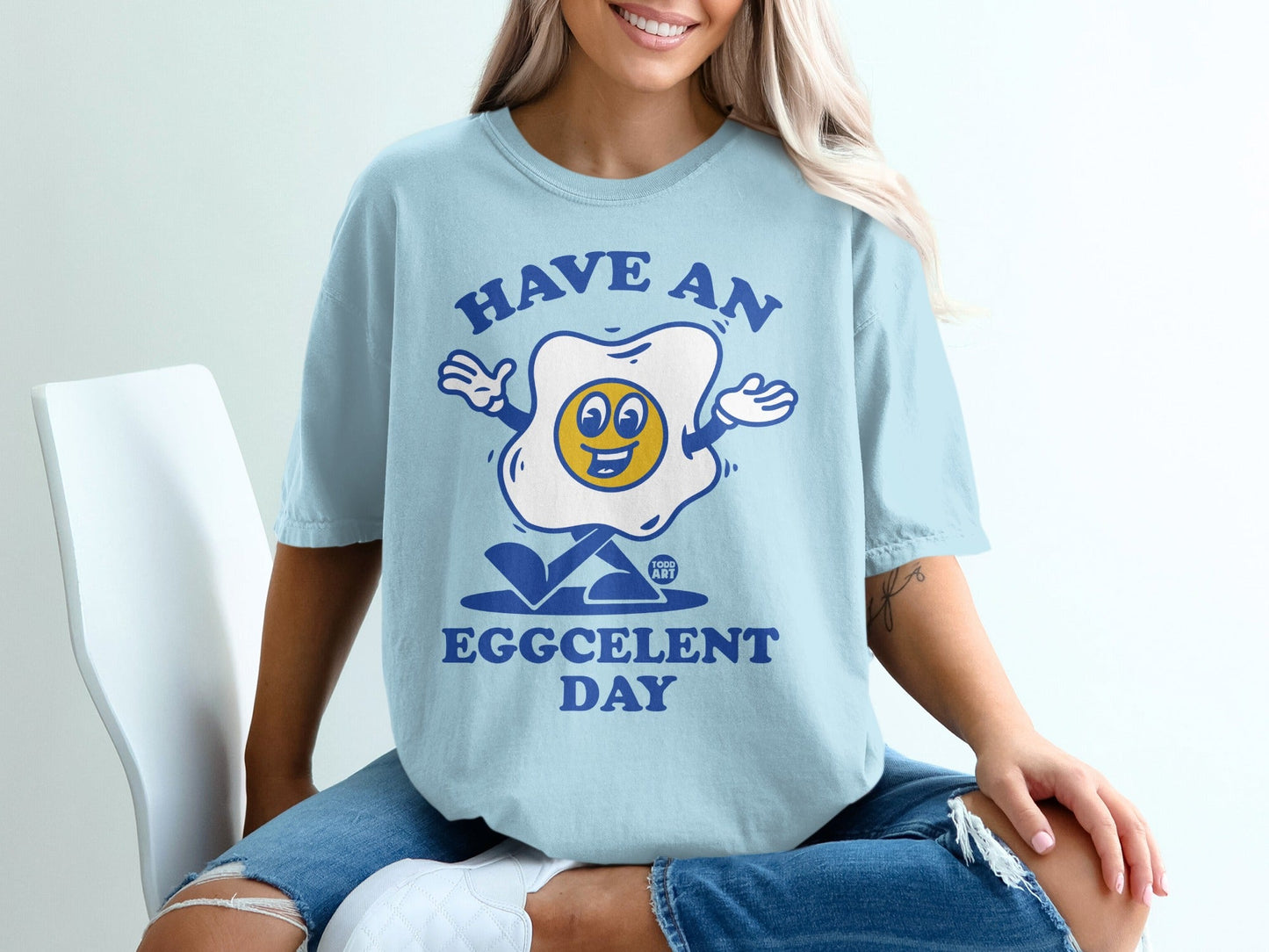 Have An Eggcellent Day Fun Graphic Tee