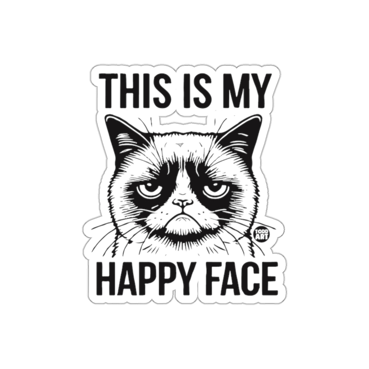 This Is My Happy Face Grumpy Cat Sticker