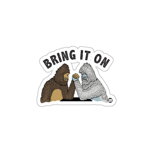 Bring It On Bigfoot vs Yeti Arm Wrestling Sticker