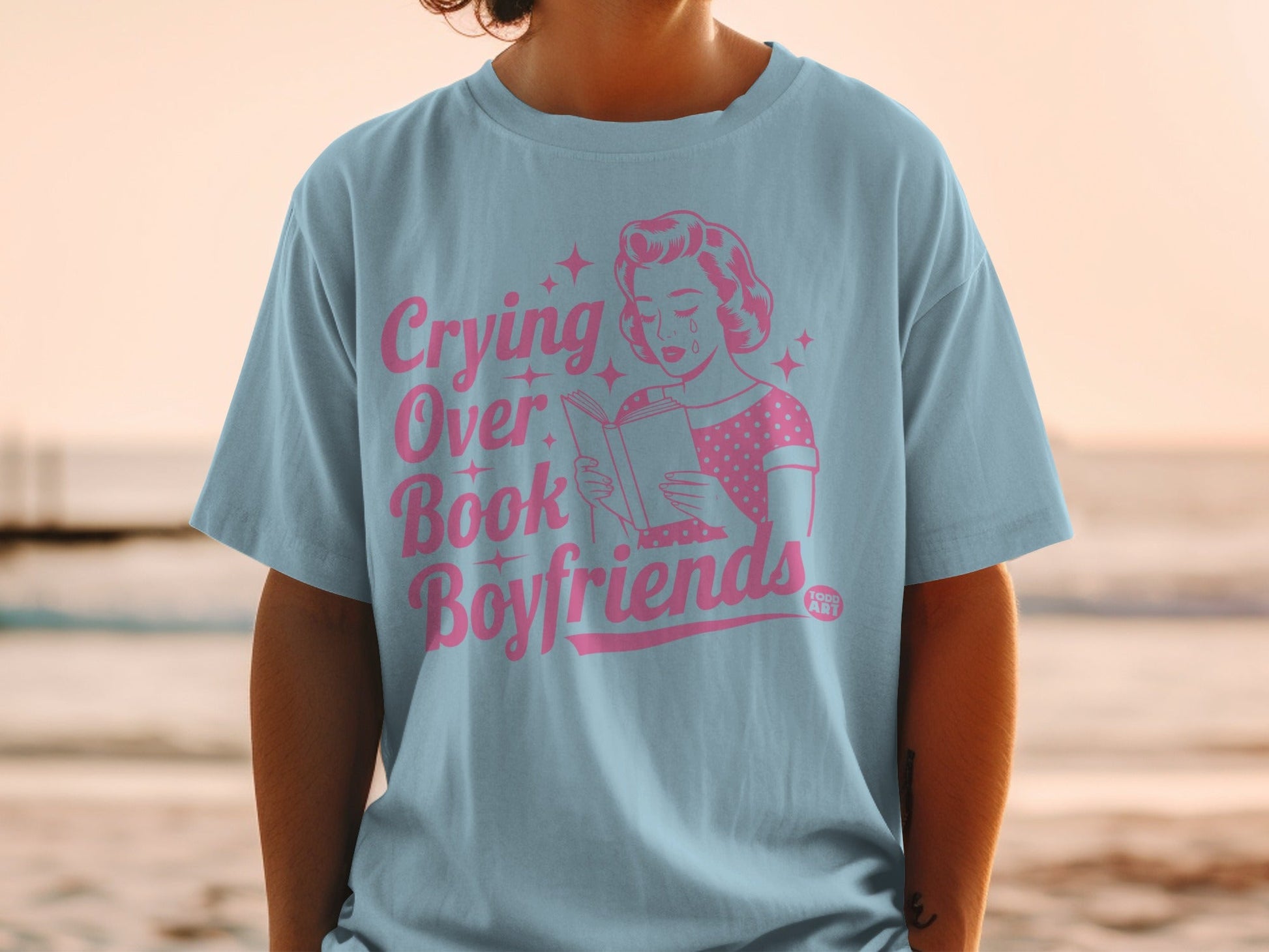 Crying Over Book Boyfriends Graphic T-Shirt