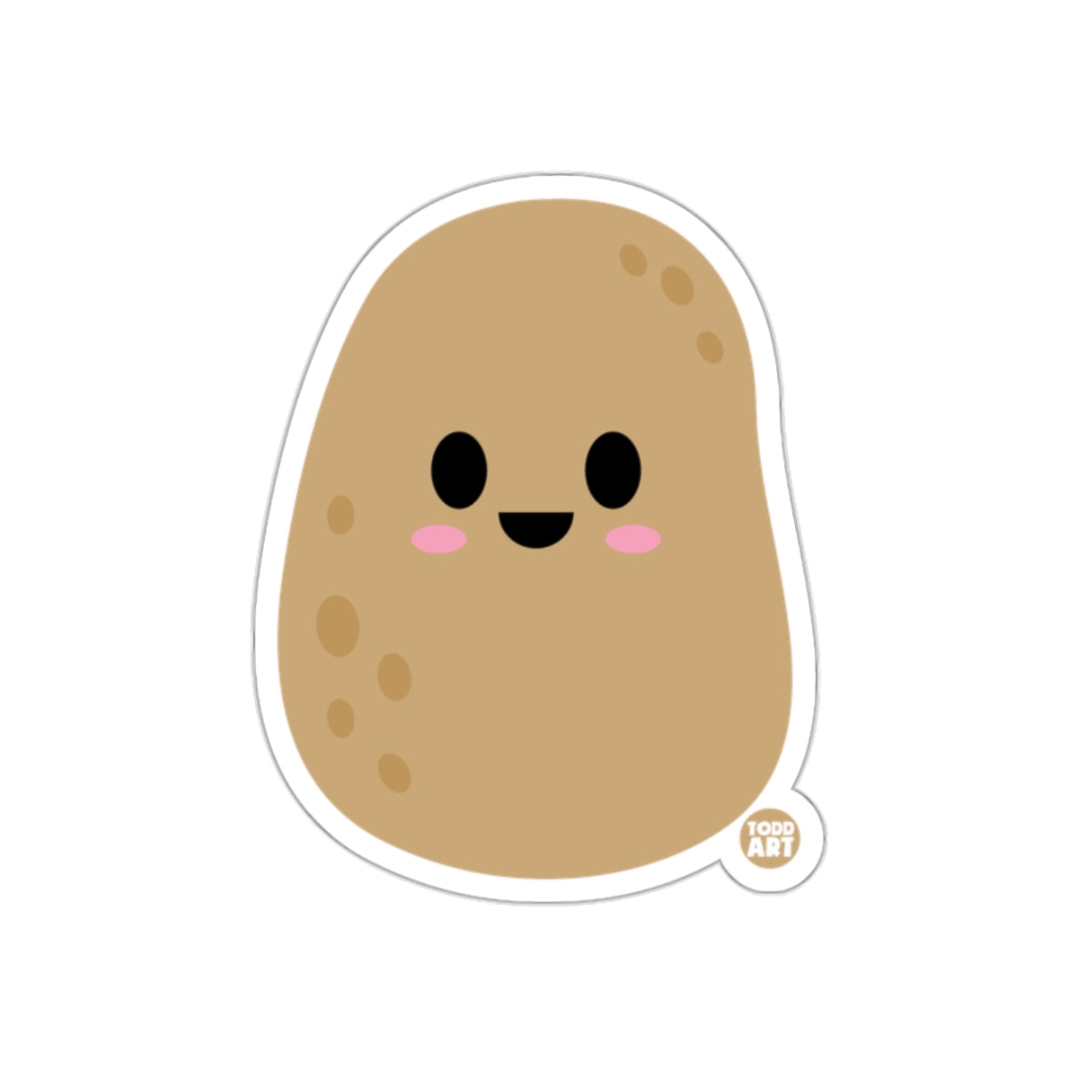 Cute Smiling Potato Kawaii Sticker for All Ages