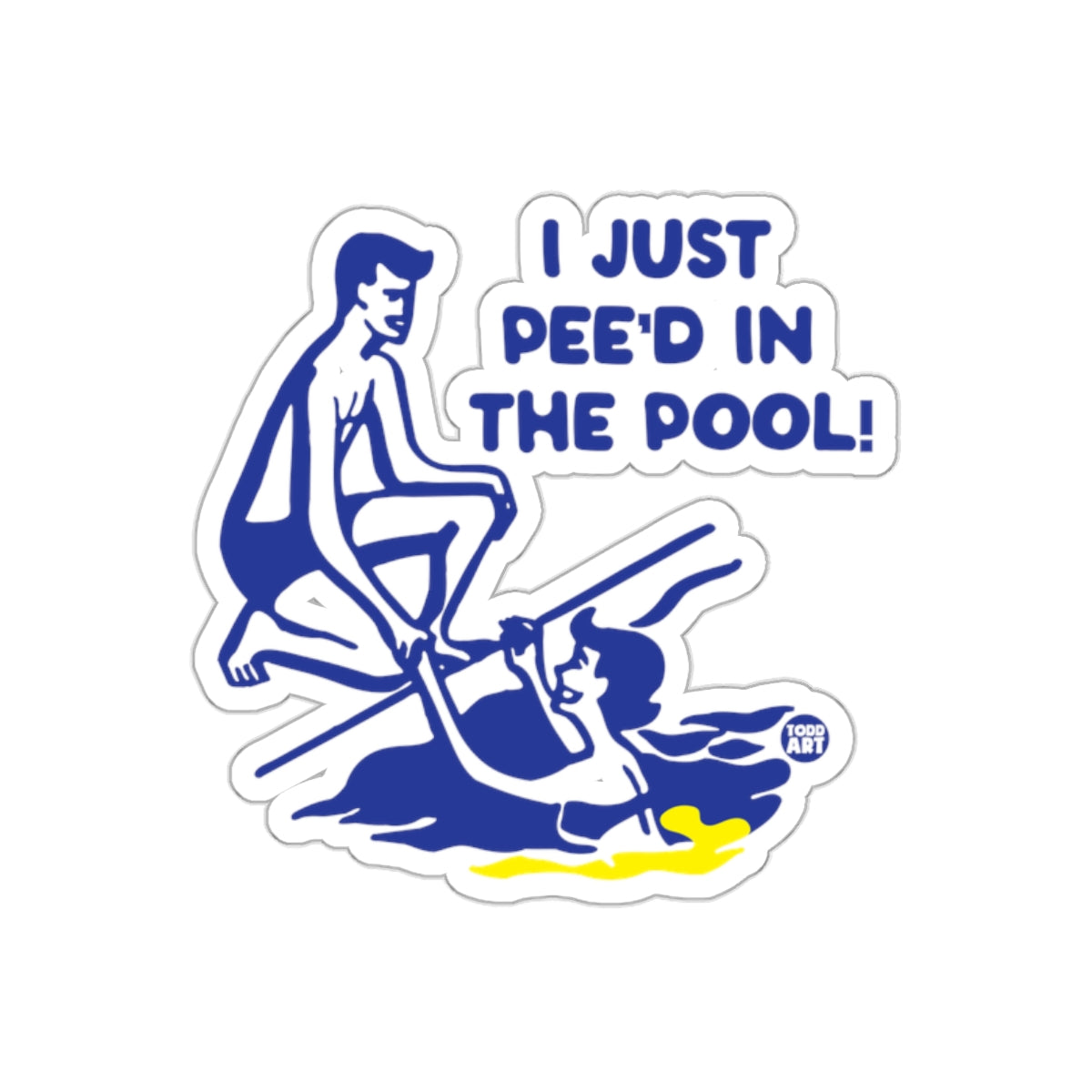 I Just Pee'd in the Pool Design Summer Illustration Stickers