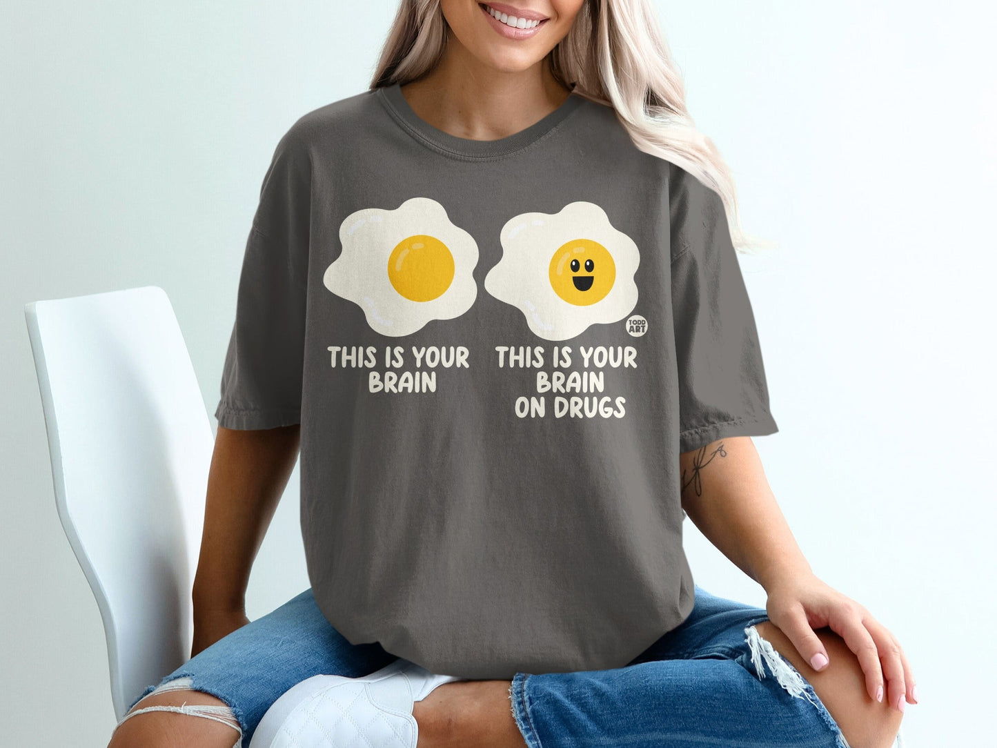 This Is Your Brain On Drugs Funny Graphic Tee Product