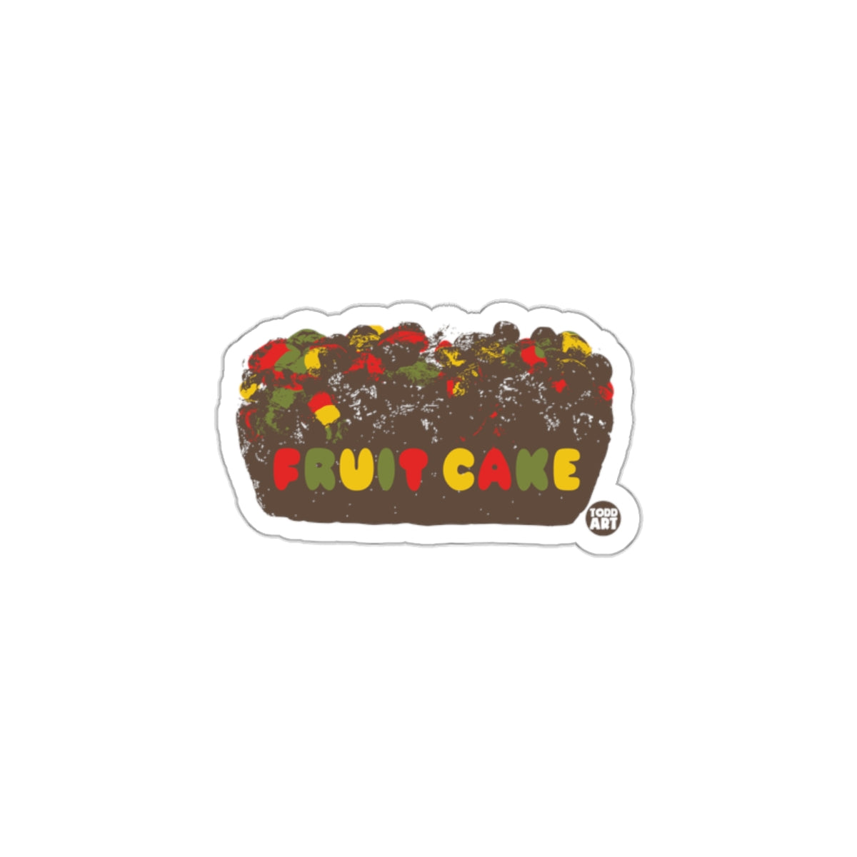 Delicious Fruit Cake Sticker for Bakeries and Gifts