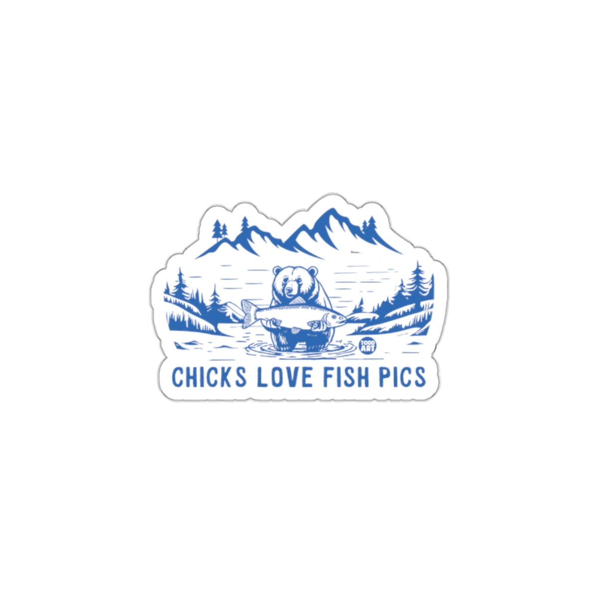 Chicks Love Fish Pics Sticker for Outdoor Enthusiasts