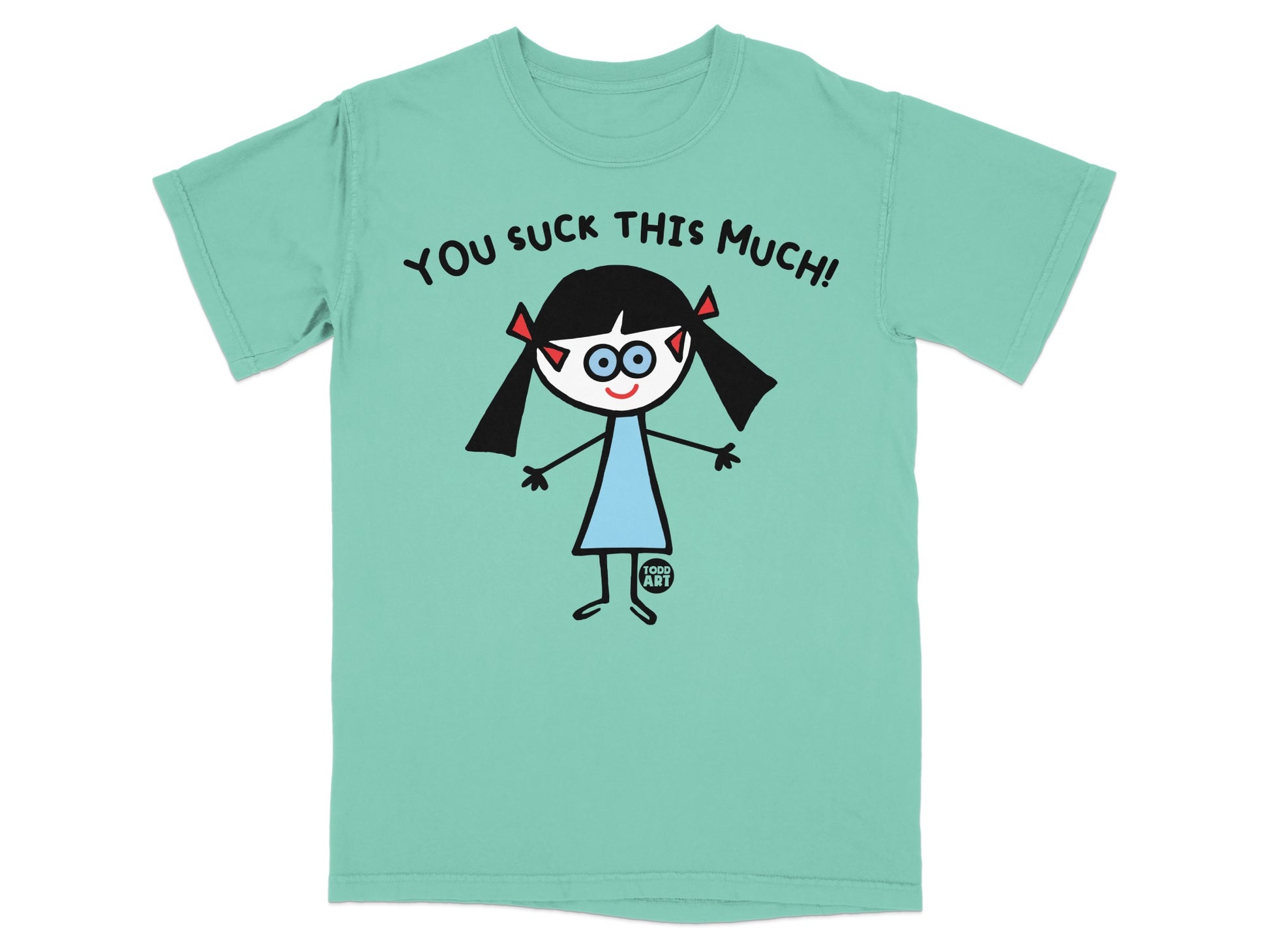 You Suck This Much Funny Cartoon Graphic T-Shirt