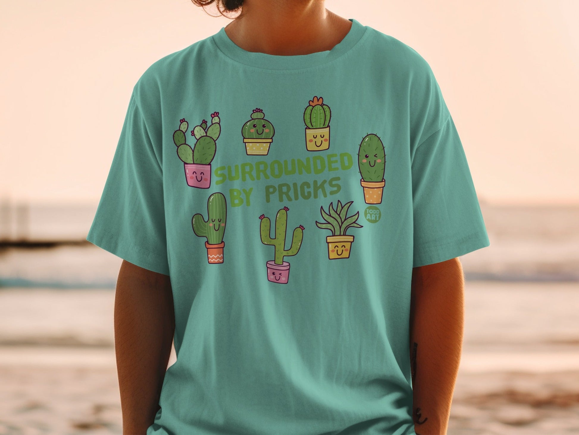 Surrounded By Pricks Cactus T-Shirt For Plant Lovers