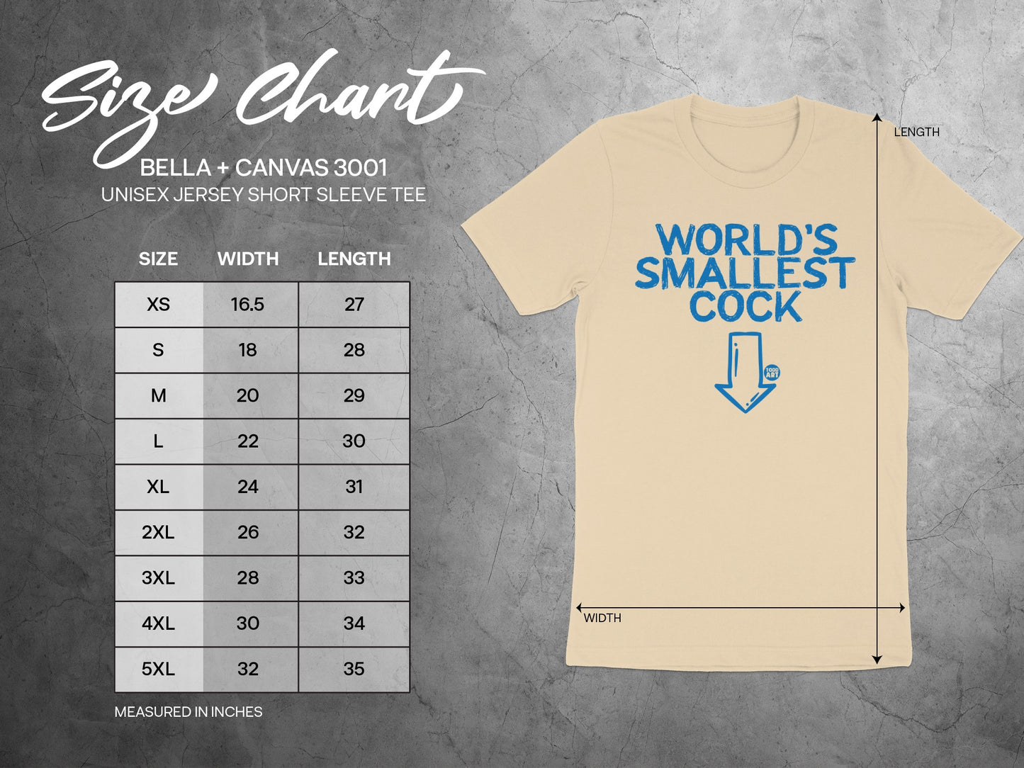 World's Smallest Cock Unisex Jersey Short Sleeve Tee product