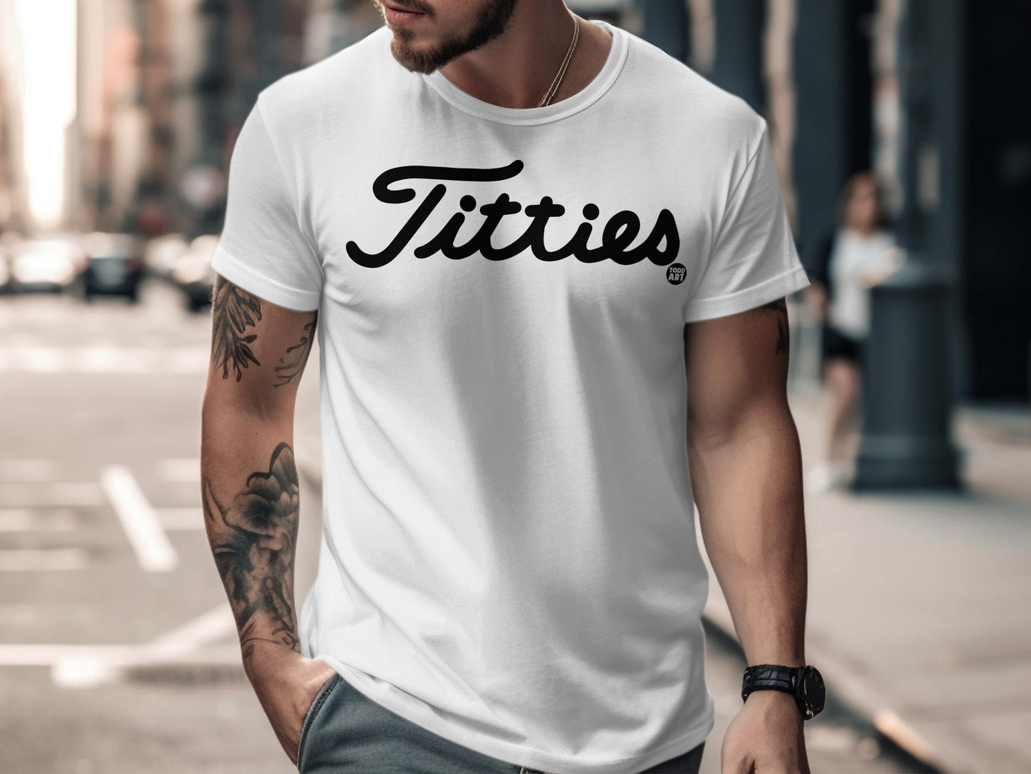 Trendy Urban Titties Graphic Printed T-shirt