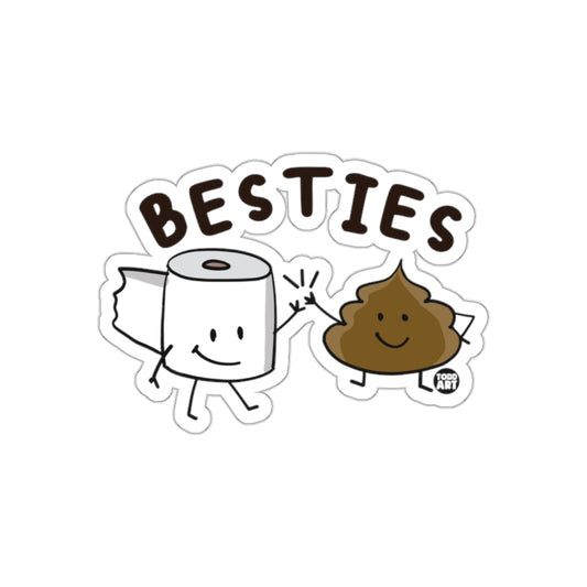 Besties Toilet Paper and Poop Cartoon Friends Stickers