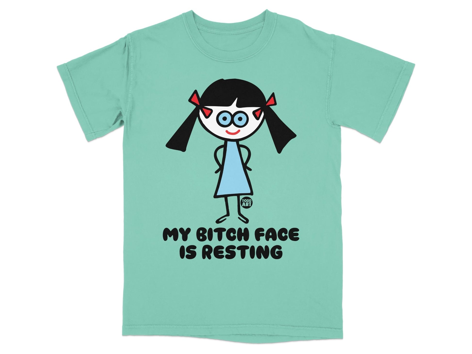 My Bitch Face Is Resting Funny Cartoon Character Tee