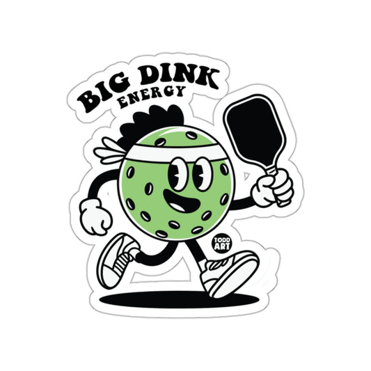 Big Dink Energy Pickleball Cartoon Character Stickers