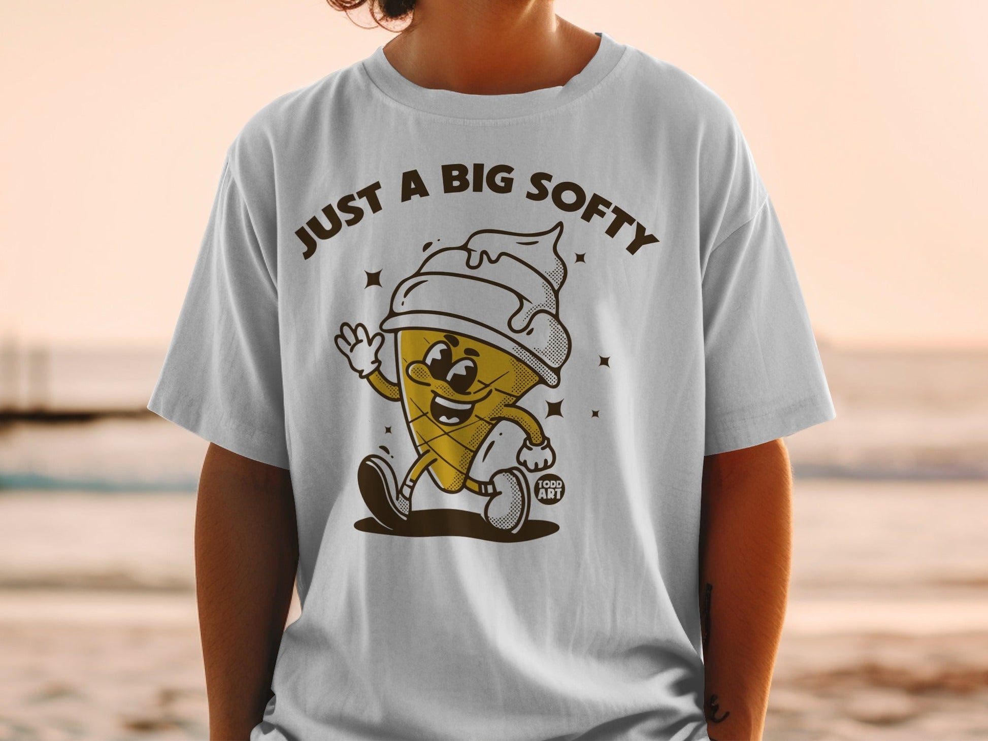 Just A Big Softy Graphic Ice Cream Cone T-shirt