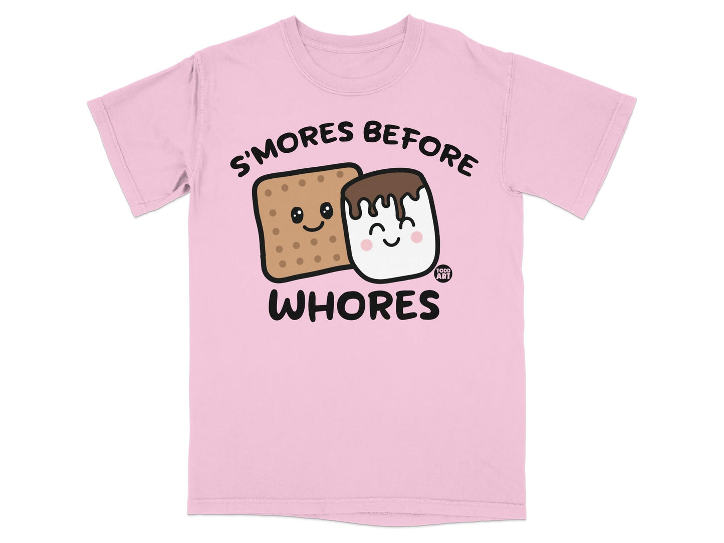 S'mores Before Whores Funny Pink T-shirt