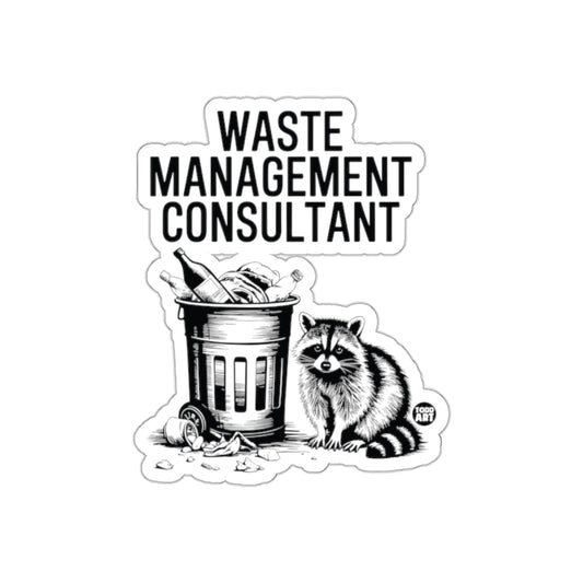 Waste Management Consultant Raccoon Funny Design Stickers