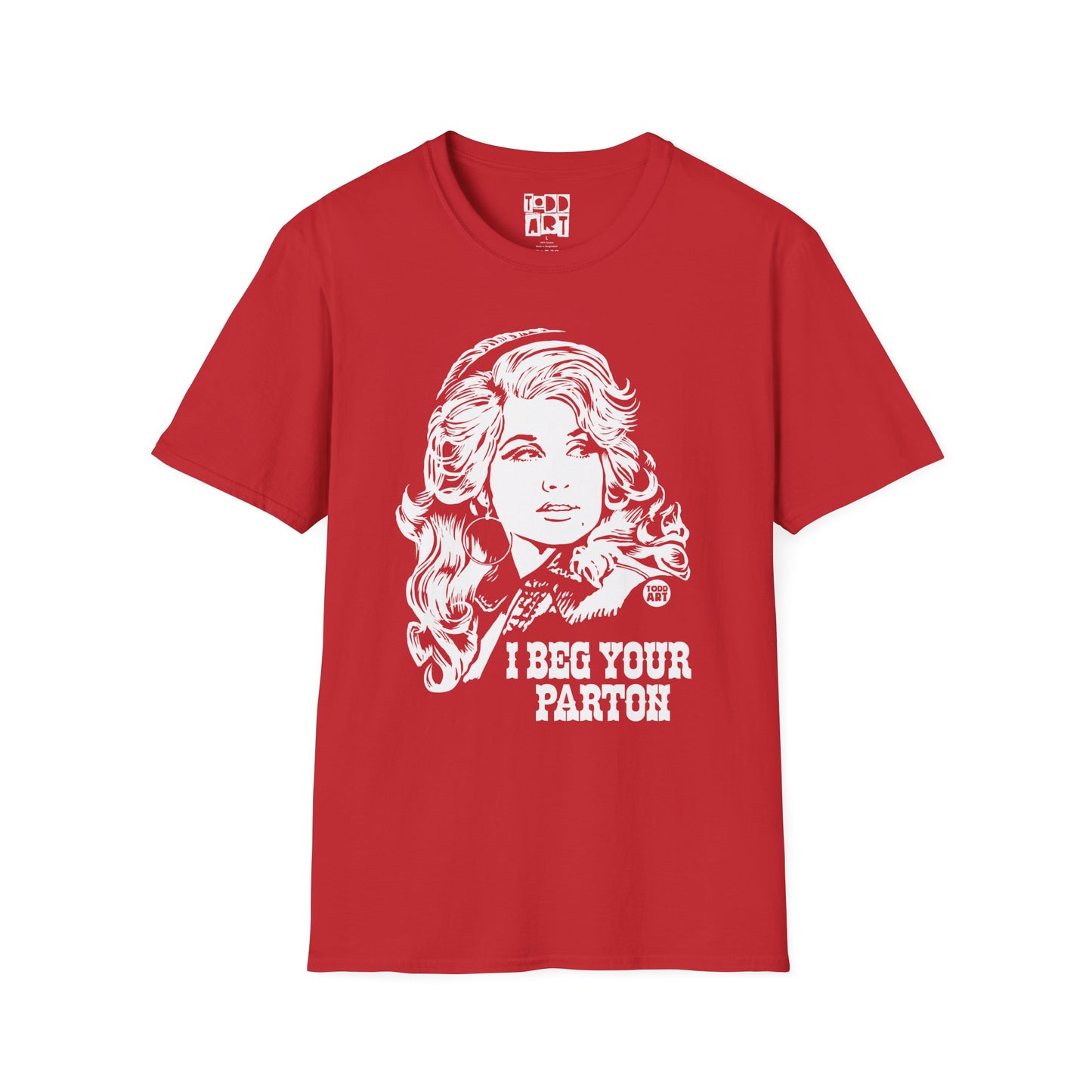 Dolly Parton Portrait T-Shirt — “I Beg Your Parton” Retro Country Graphic Tee