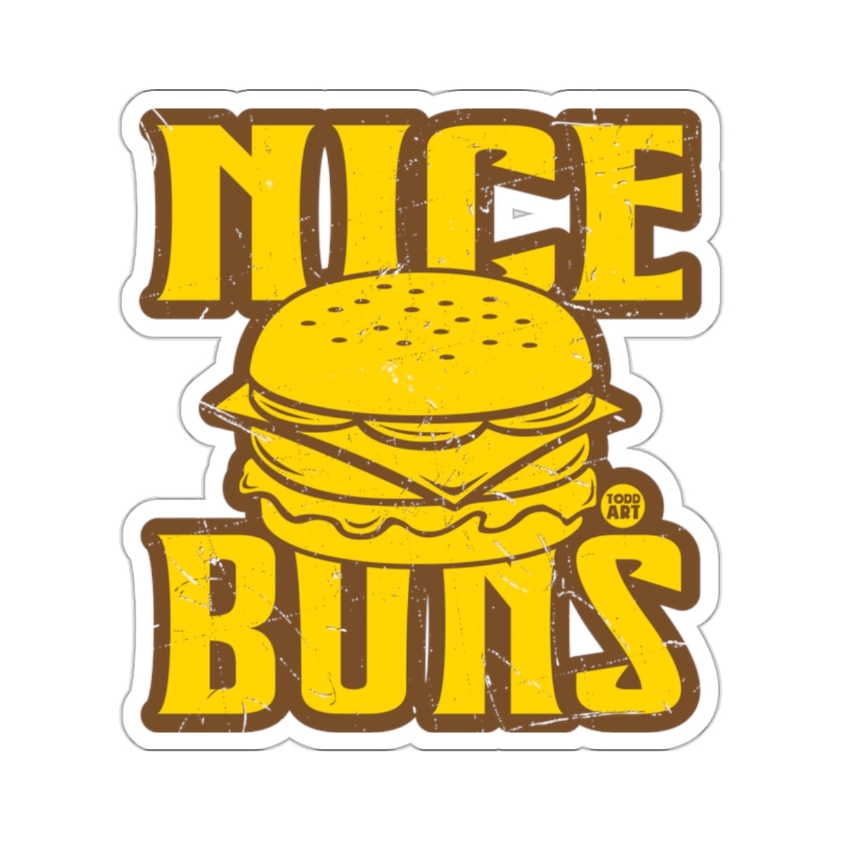 Nice Buns Burger Graphic Sticker for Casual Fun