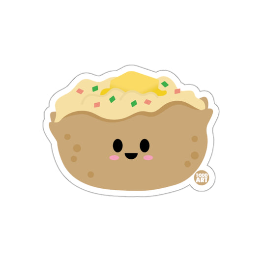 Cute Happy Baked Potato Sticker with Butter and Chives