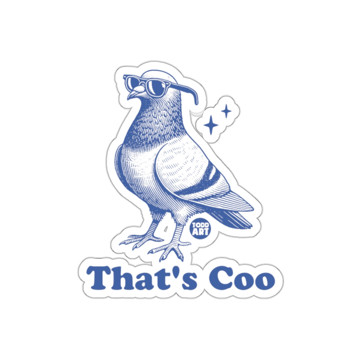 That's Coo pigeon wearing sunglasses illustration