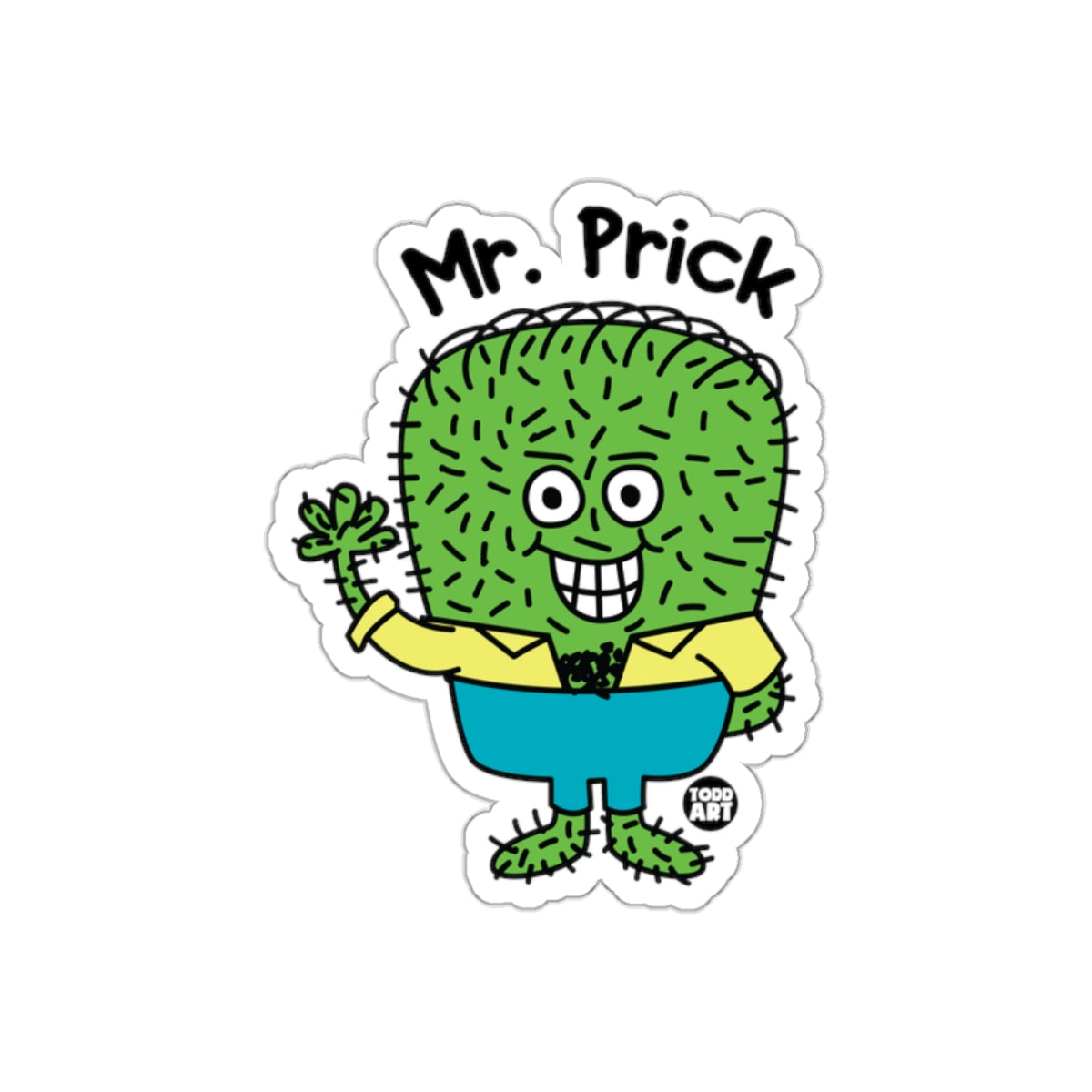Mr. Prick Cartoon Character Sticker Art