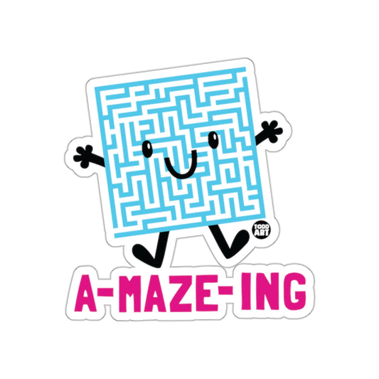 A-MAZE-ING Blue Maze Character Sticker Design