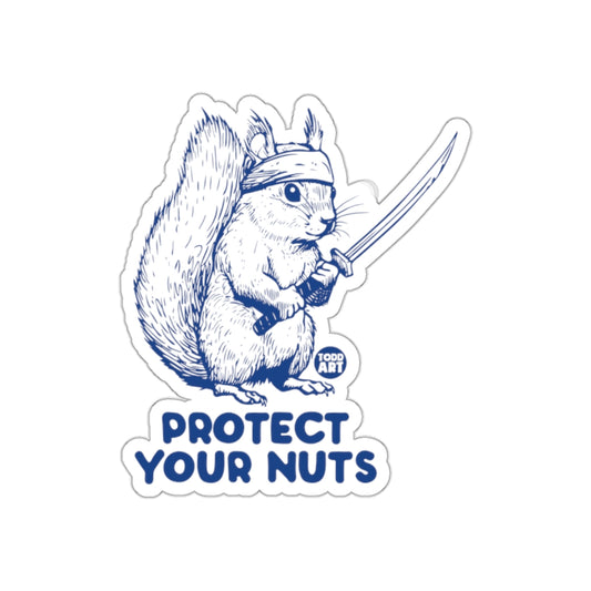 Ninja Squirrel Protect Your Nuts Art Illustration Stickers